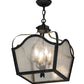 2nd Ave Lighting Terena 15" Square 4 Light Pendant in Antique Iron Gate Finish