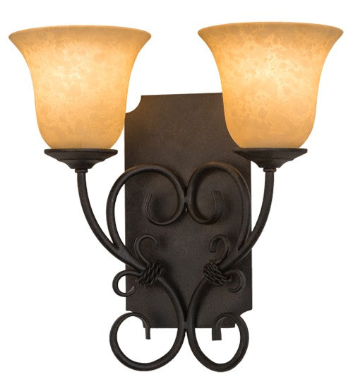 2nd Ave Lighting Thierry 14" Wide 12 LT Wall Sconce in Chestnut Finish