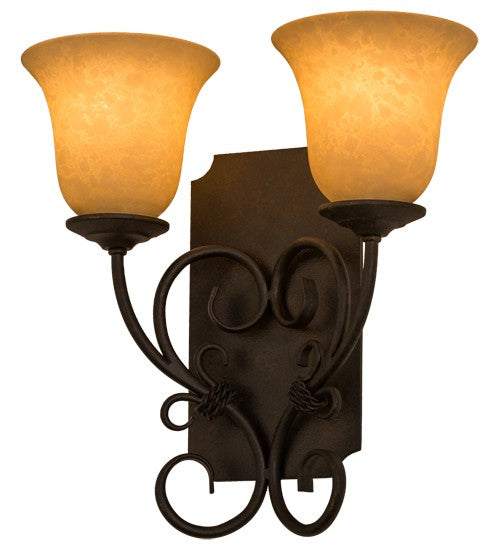 2nd Ave Lighting Thierry 14" Wide 12 LT Wall Sconce in Chestnut Finish