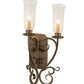 2nd Ave Lighting Thierry 14" Wide 2 Light Wall Sconce in Rustic Iron Finish