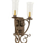 2nd Ave Lighting Thierry 14" Wide 2 Light Wall Sconce in Rustic Iron Finish
