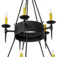 2nd Ave Lighting Thorndike 50" Wide Two Tier 15 Light Chandelier in Costello Black