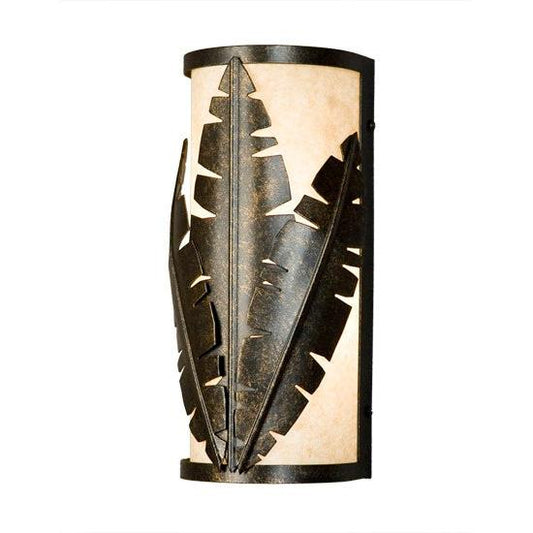 2nd Ave Lighting Tiki 5" Wide Wall Sconce in Gilded Tobacco Finish