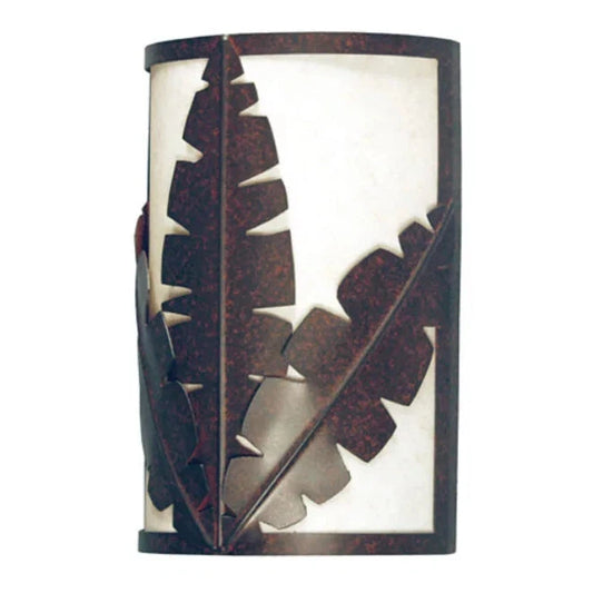2nd Ave Lighting Tiki 8" 2-Light E 26 Base Botticino Idalight Diffuser Rusty Nail Wall Sconce