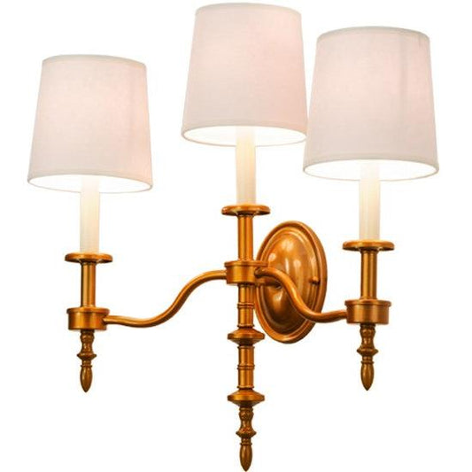 2nd Ave Lighting Toby 22" Wide 3 LT Wall Sconce With Brass Tint Finish