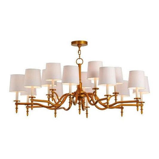2nd Ave Lighting Toby 52" Wide 15 LT Chandelier With Transparent Copper Over Extreme Chrome Finish