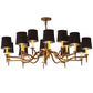 2nd Ave Lighting Toby 52" Wide 15 Light Chandelier With Transparent Copper Over Extreme Chrome Finish