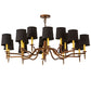 2nd Ave Lighting Toby 52" Wide 15 Light Chandelier With Transparent Copper Over Extreme Chrome Finish