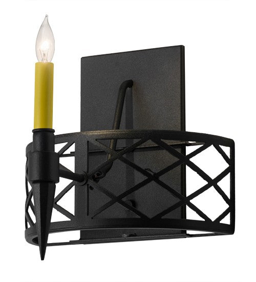 2nd Ave Lighting Topridge 12" Wall Sconce in Textured Black Finish