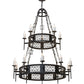 2nd Ave Lighting Toscano 48" Wide Two Tier 15 Light Chandelier in Smoke Finish