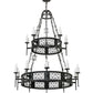 2nd Ave Lighting Toscano 48" Wide Two Tier 15 Light Chandelier in Smoke Finish