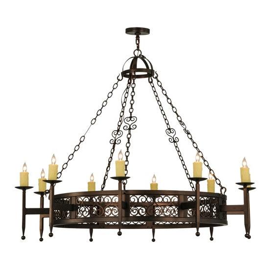 2nd Ave Lighting Toscano 60" Wide 10 LT Chandelier in Mahogany Bronze Finish