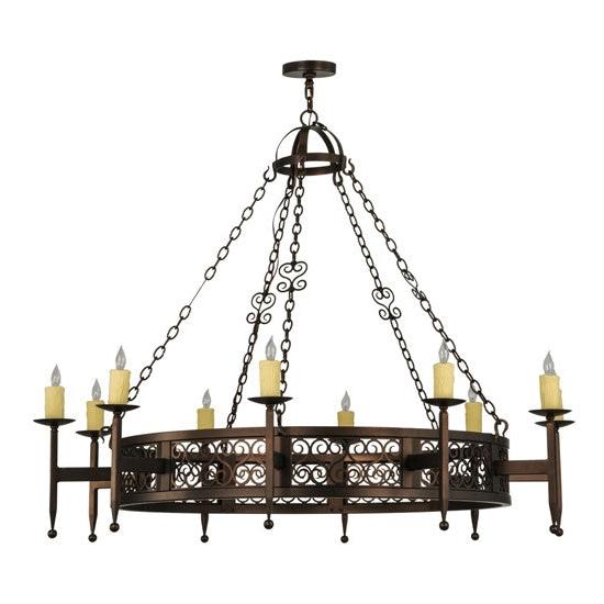 2nd Ave Lighting Toscano 60" Wide 10 LT Chandelier in Mahogany Bronze Finish