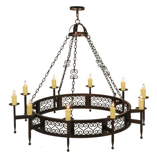 2nd Ave Lighting Toscano 60" Wide 10 LT Chandelier in Mahogany Bronze Finish