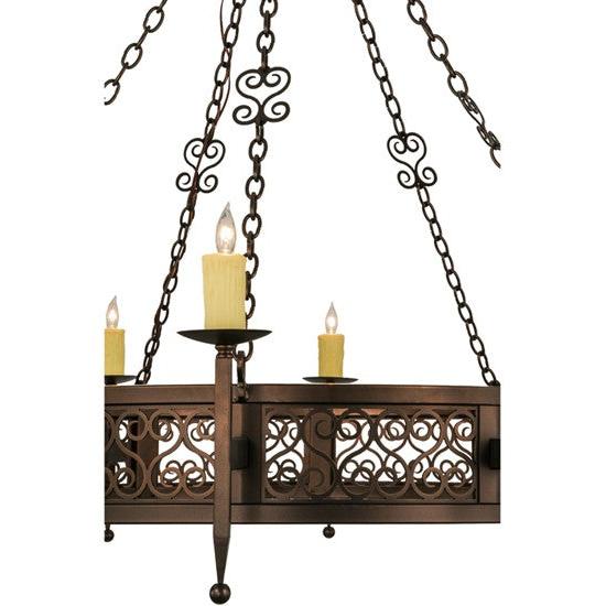 2nd Ave Lighting Toscano 60" Wide 10 LT Chandelier in Mahogany Bronze Finish