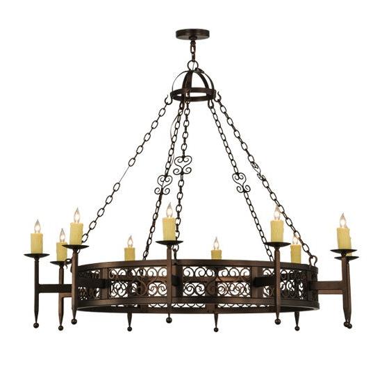 2nd Ave Lighting Toscano 60" Wide 10 LT Chandelier in Mahogany Bronze Finish