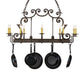2nd Ave Lighting Tourelle 48" Long 10 LT Pot Rack With Downlights in Gilded Tobacco Finish