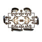 2nd Ave Lighting Tourelle 48" Long 10 LT Pot Rack With Downlights in Gilded Tobacco Finish