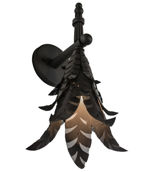 2nd Ave Lighting Tropical Palm 10" Wall Sconce in Timeless Bronze Finish