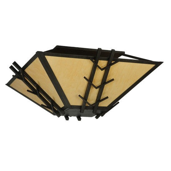 2nd Ave Lighting Turk 42" Square Semi-Flushmount in Antique Iron Gate Finish