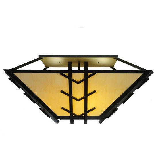 2nd Ave Lighting Turk 42" Square Semi-Flushmount in Antique Iron Gate Finish