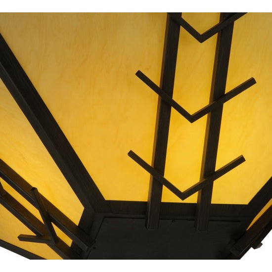 2nd Ave Lighting Turk 42" Square Semi-Flushmount in Antique Iron Gate Finish