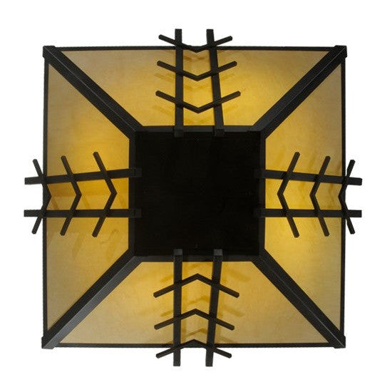 2nd Ave Lighting Turk 42" Square Semi-Flushmount in Antique Iron Gate Finish