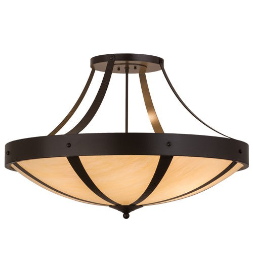 2nd Ave Lighting Urban 36" Spoked Semi-Flushmount in Timeless Bronze Finish