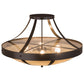2nd Ave Lighting Urban 36" Spoked Semi-Flushmount in Timeless Bronze Finish