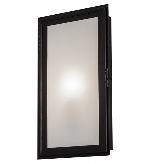 2nd Ave Lighting Ventana 9.5" Wall Sconce in Black Chrome Finish