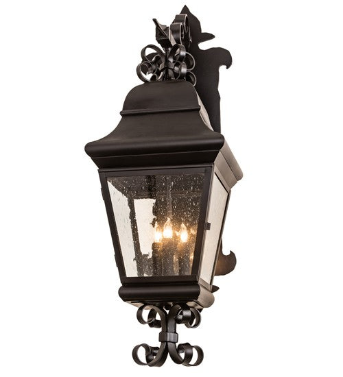2nd Ave Lighting Vincente 11" Wide Lantern Wall Sconce in Blackwash Finish