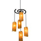 2nd Ave Lighting Vortex 34" Wide 5 LT Chandelier in Coffee Bean Finish