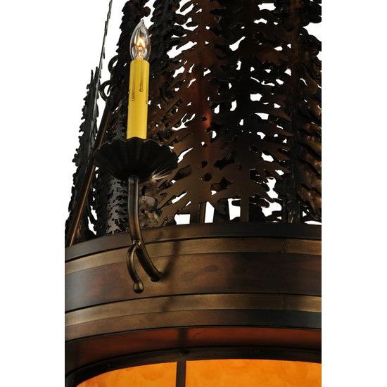 2nd Ave Lighting Walden Pine 40" Wide 14 Light Two Tier Chandelier in Burnished Antique Copper