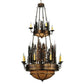 2nd Ave Lighting Walden Pine 40" Wide 14 Light Two Tier Chandelier in Burnished Antique Copper