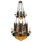 2nd Ave Lighting Walden Pine 40" Wide 14 Light Two Tier Chandelier in Burnished Antique Copper