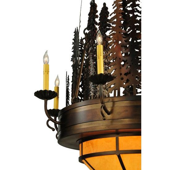2nd Ave Lighting Walden Pine 40" Wide 14 Light Two Tier Chandelier in Burnished Antique Copper