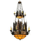 2nd Ave Lighting Walden Pine 40" Wide 14 Light Two Tier Chandelier in Burnished Antique Copper