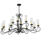 2nd Ave Lighting Wallis 60" Long 14 LT Oblong Chandelier in Blackwash Finish