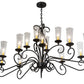 2nd Ave Lighting Wallis 60" Long 14 LT Oblong Chandelier in Blackwash Finish