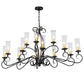 2nd Ave Lighting Wallis 60" Long 14 LT Oblong Chandelier in Blackwash Finish