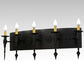 2nd Ave Lighting Warwick 36" Wide 5 Light Wall Sconce in Textured Black Finish