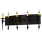 2nd Ave Lighting Warwick 36" Wide 5 Light Wall Sconce in Textured Black Finish