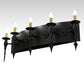 2nd Ave Lighting Warwick 36" Wide 5 Light Wall Sconce in Textured Black Finish