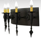 2nd Ave Lighting Warwick 36" Wide 5 Light Wall Sconce in Textured Black Finish