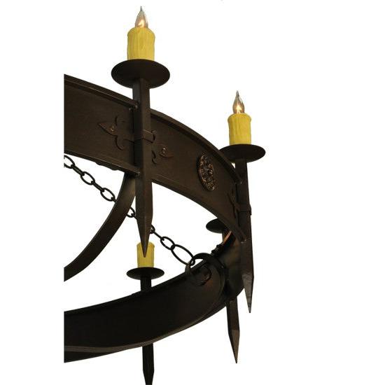 2nd Ave Lighting Warwick 72" 12 LT With Downlights Chandelier in Gilded Tobacco Finish