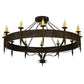 2nd Ave Lighting Warwick 72" 12 LT With Downlights Chandelier in Gilded Tobacco Finish