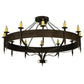 2nd Ave Lighting Warwick 72" 12 LT With Downlights Chandelier in Gilded Tobacco Finish