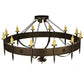 2nd Ave Lighting Warwick 72" 12 LT With Downlights Chandelier in Gilded Tobacco Finish