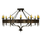 2nd Ave Lighting Warwick 72" 12 LT With Downlights Chandelier in Gilded Tobacco Finish