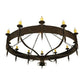 2nd Ave Lighting Warwick 72" 12 LT With Downlights Chandelier in Gilded Tobacco Finish